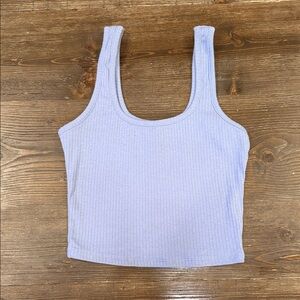 Lilac Ribbed Crop Top